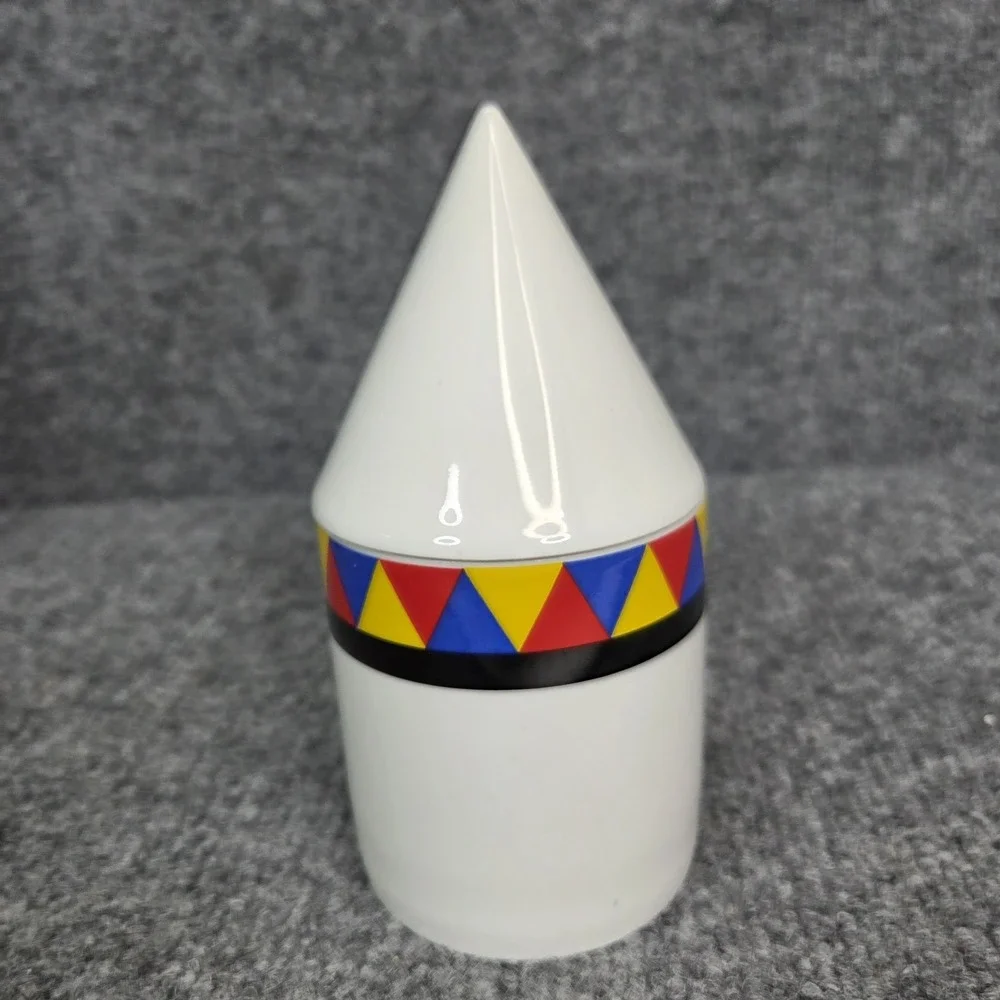 Thomas Atelier Collection Postmodern MEMPHIS Milano Art Porcelain Jar Lid Retro